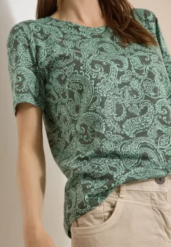 Shirt met ronde hals en patroon