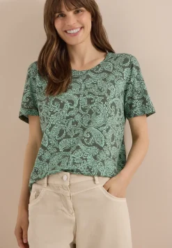 Shirt met ronde hals en patroon