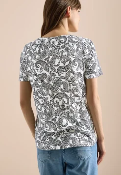 Shirt met ronde hals en patroon