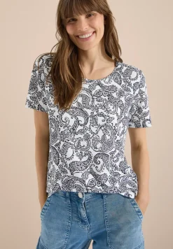 Shirt met ronde hals en patroon