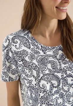 Shirt met ronde hals en patroon