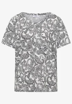 Shirt met ronde hals en patroon