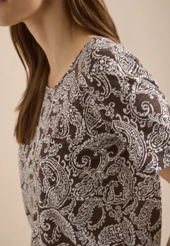 Shirt met ronde hals en patroon