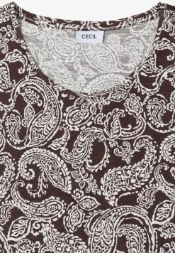 Shirt met ronde hals en patroon