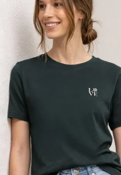 Shirt met ronde hals en printdetail