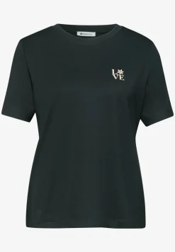 Shirt met ronde hals en printdetail