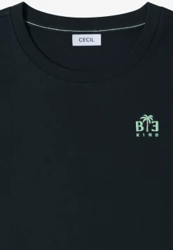 Shirt met ronde hals en printdetail