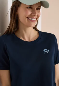 Shirt met ronde hals en printdetail