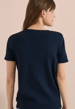 Shirt met ronde hals en printdetail