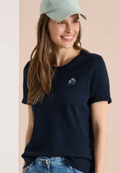 Shirt met ronde hals en printdetail