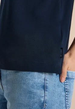 Shirt met ronde hals en printdetail