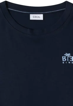 Shirt met ronde hals en printdetail