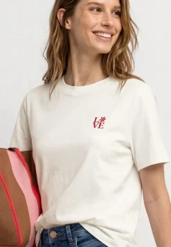 Shirt met ronde hals en printdetail