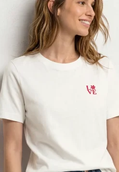Shirt met ronde hals en printdetail