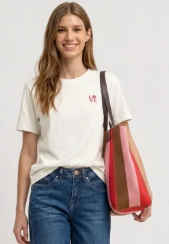 Shirt met ronde hals en printdetail