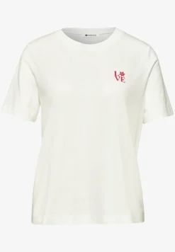 Shirt met ronde hals en printdetail