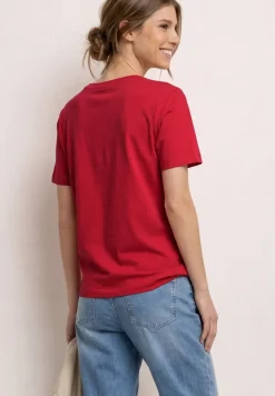 Shirt met ronde hals en printdetail