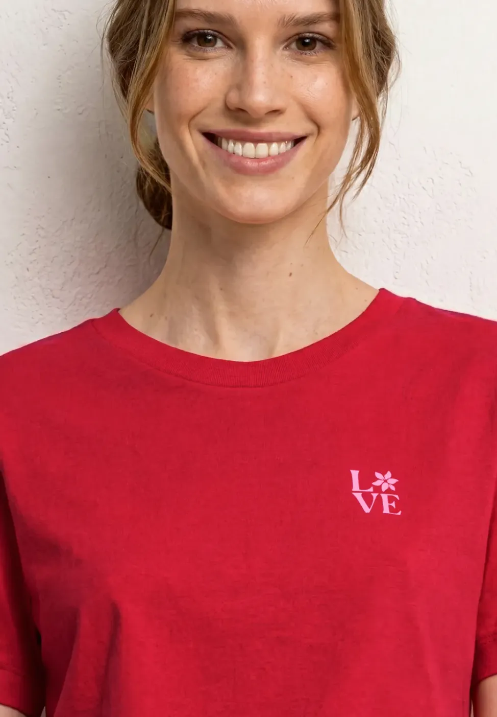Shirt met ronde hals en printdetail