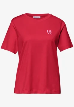 Shirt met ronde hals en printdetail