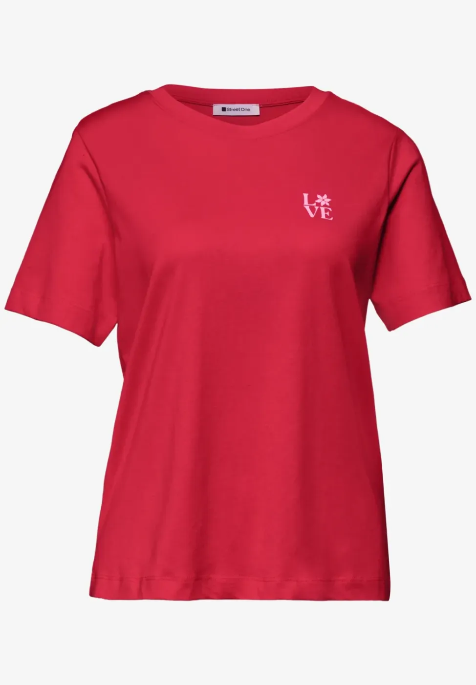 Shirt met ronde hals en printdetail