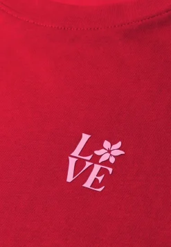 Shirt met ronde hals en printdetail