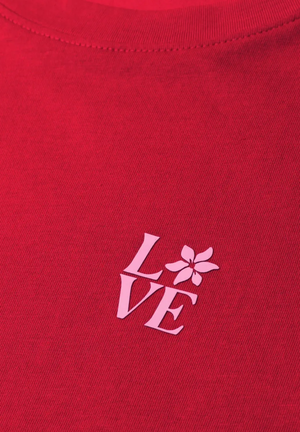 Shirt met ronde hals en printdetail