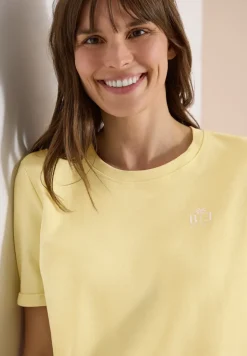 Shirt met ronde hals en printdetail