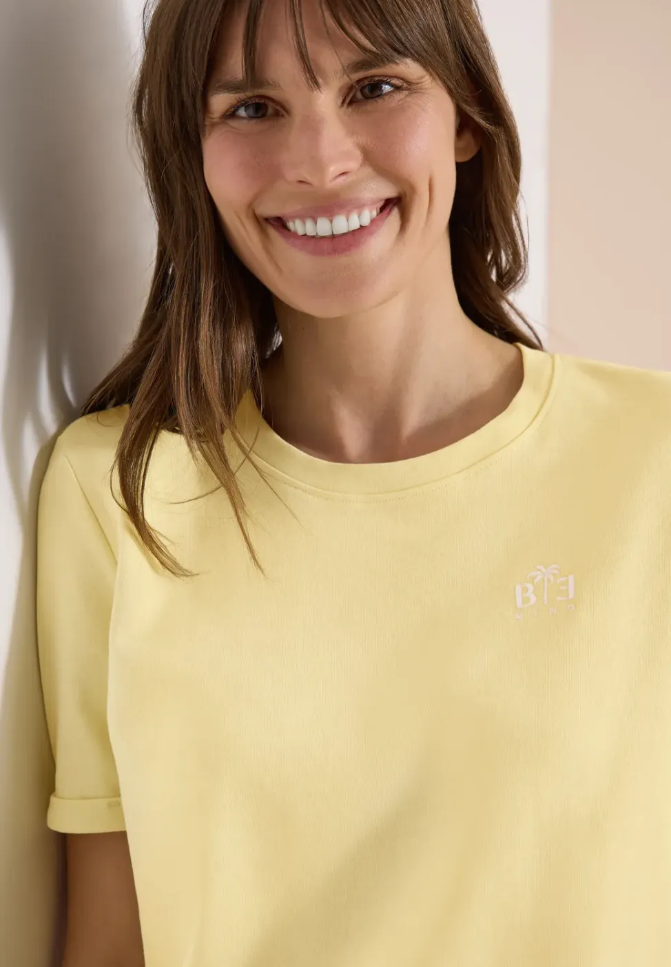 Shirt met ronde hals en printdetail
