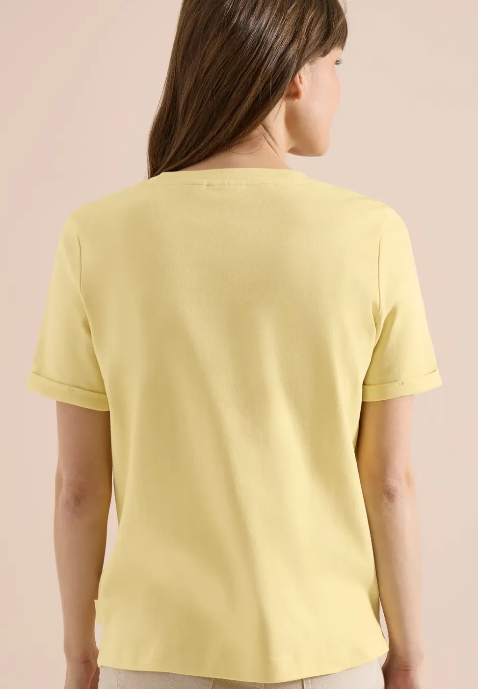 Shirt met ronde hals en printdetail