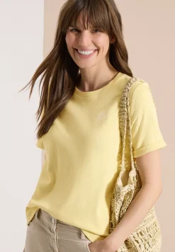 Shirt met ronde hals en printdetail