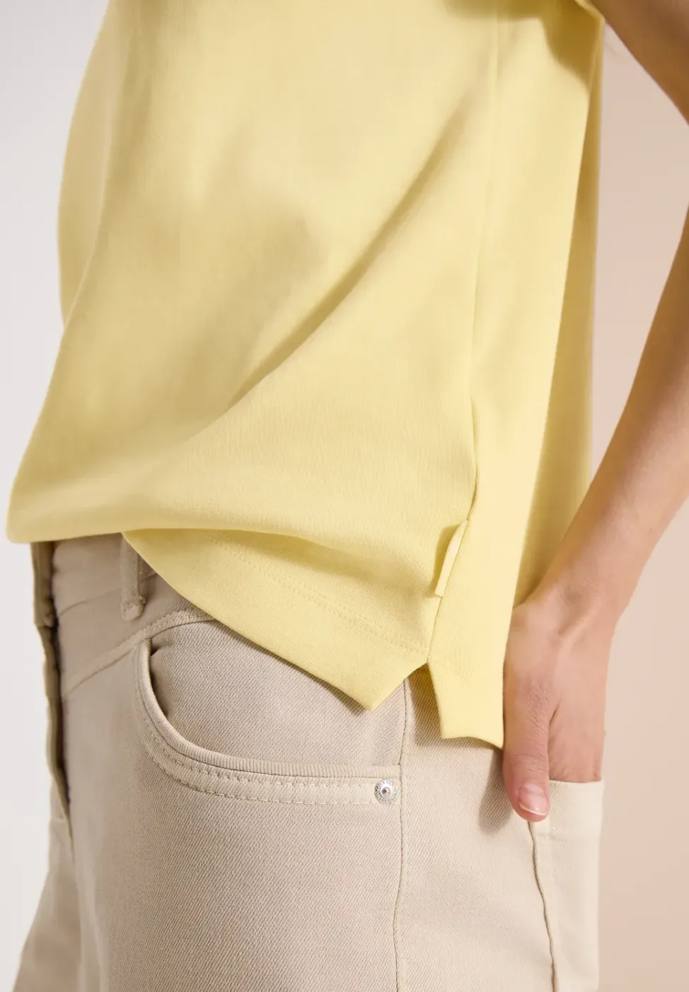 Shirt met ronde hals en printdetail