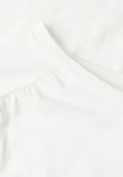 Shirt met ronde hals en rimpels