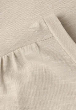 Shirt met ronde hals en rimpels