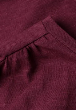Shirt met ronde hals en rimpels