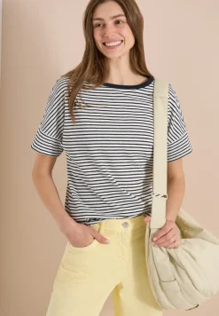 Shirt met ronde hals en strepen