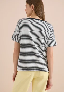 Shirt met ronde hals en strepen