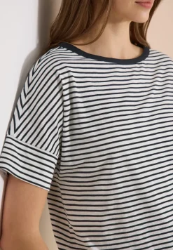 Shirt met ronde hals en strepen