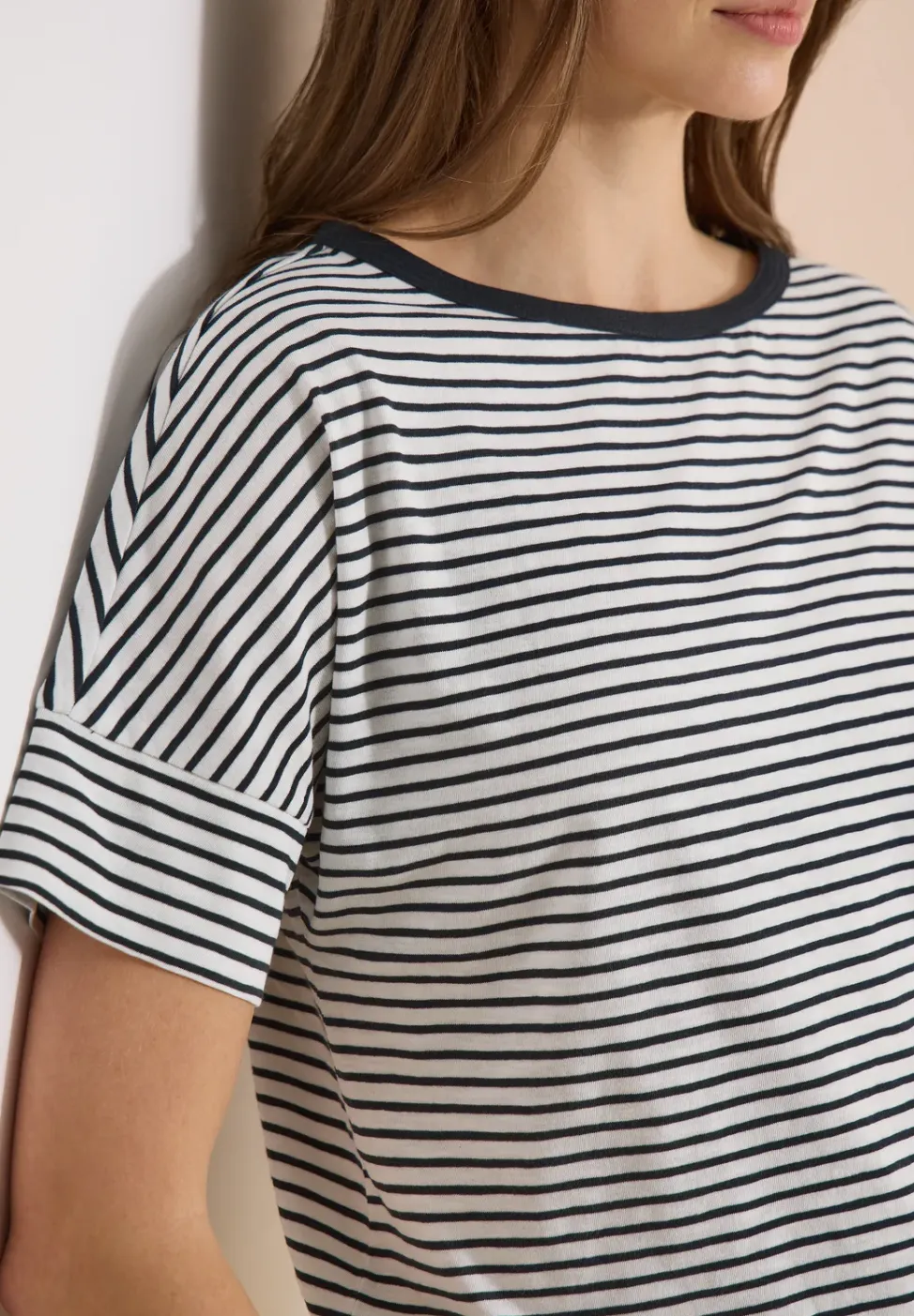 Shirt met ronde hals en strepen