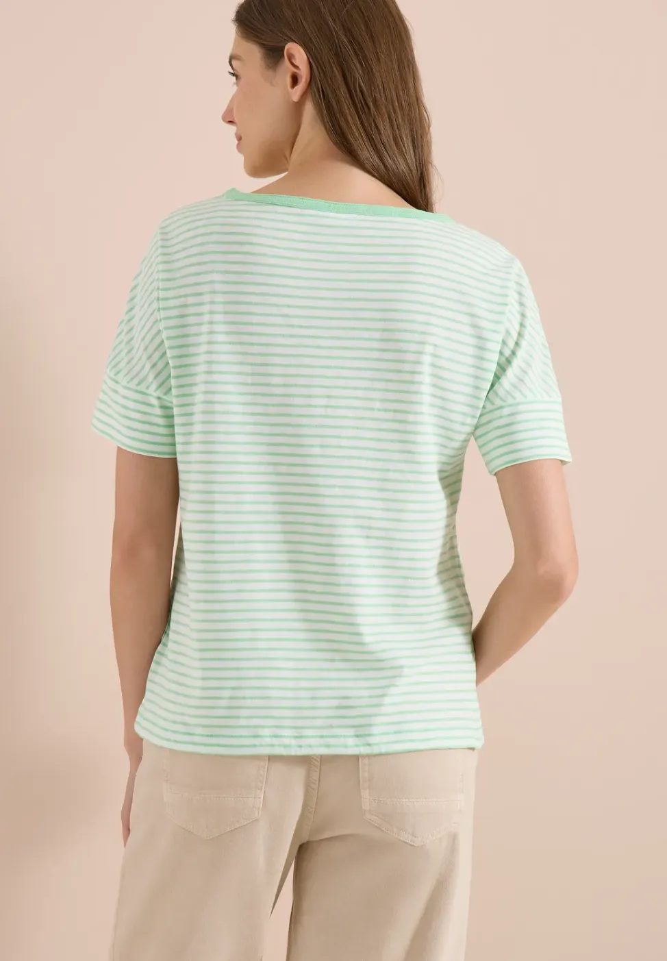 Shirt met ronde hals en strepen