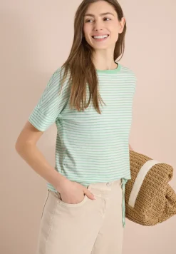 Shirt met ronde hals en strepen