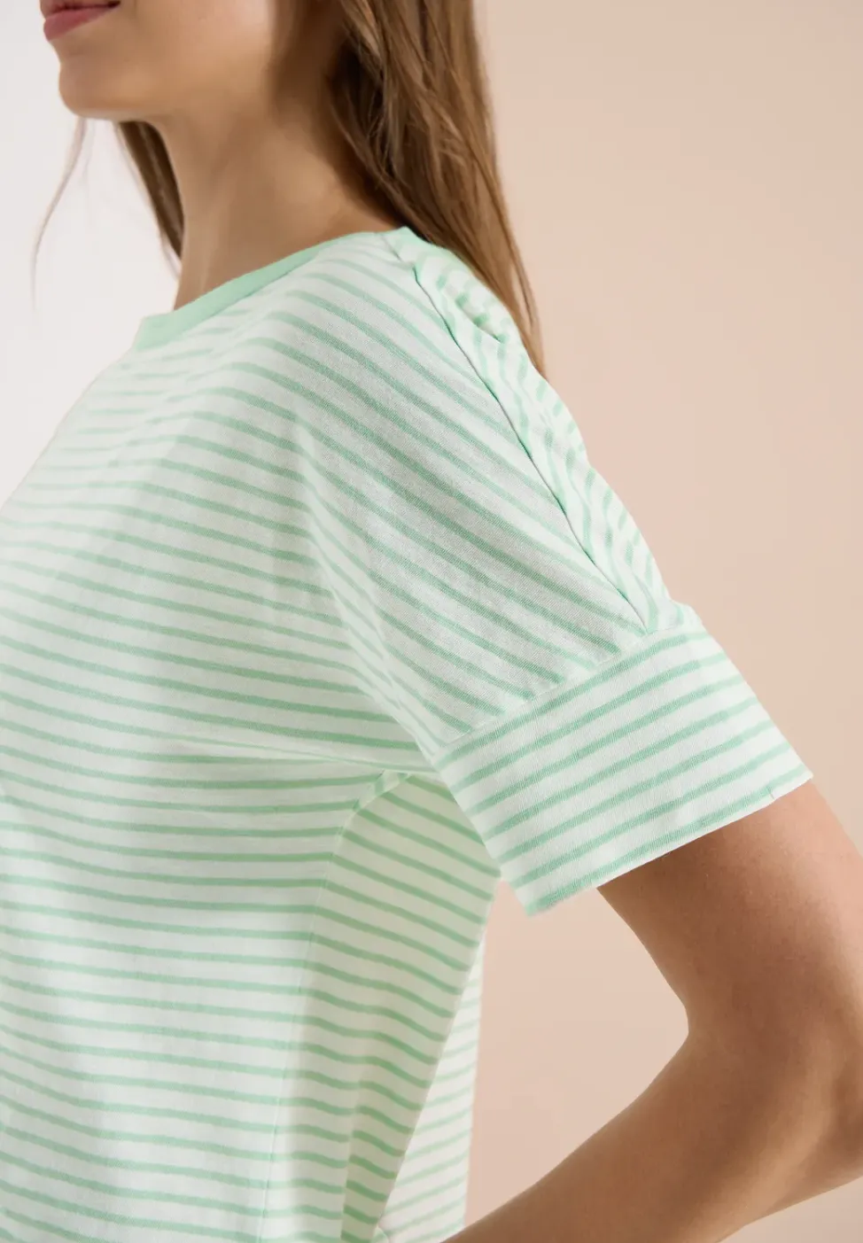 Shirt met ronde hals en strepen