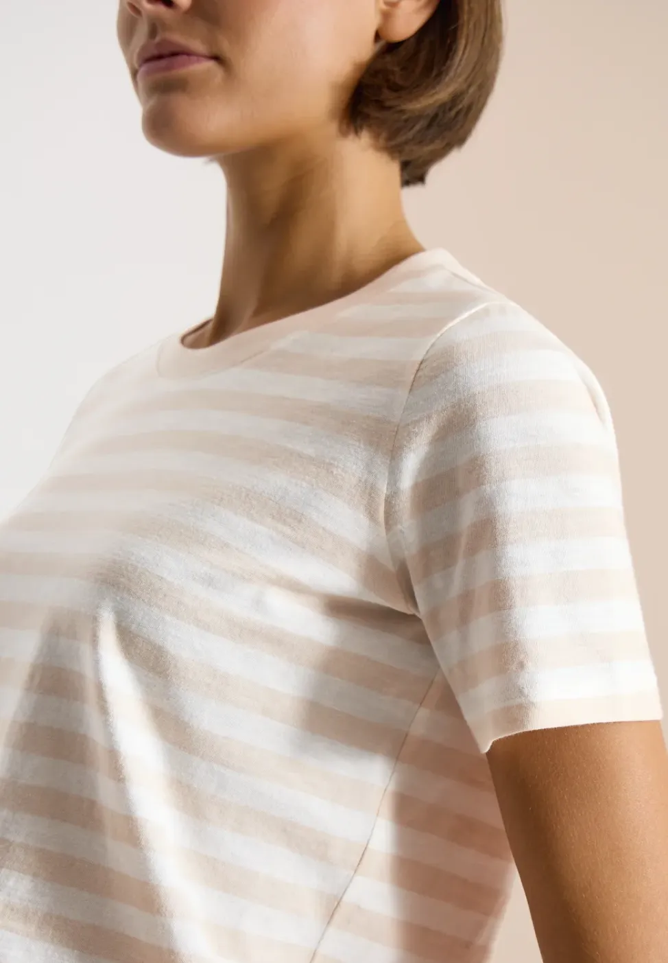 Shirt met ronde hals en strepen