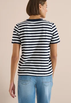 Shirt met ronde hals en strepen