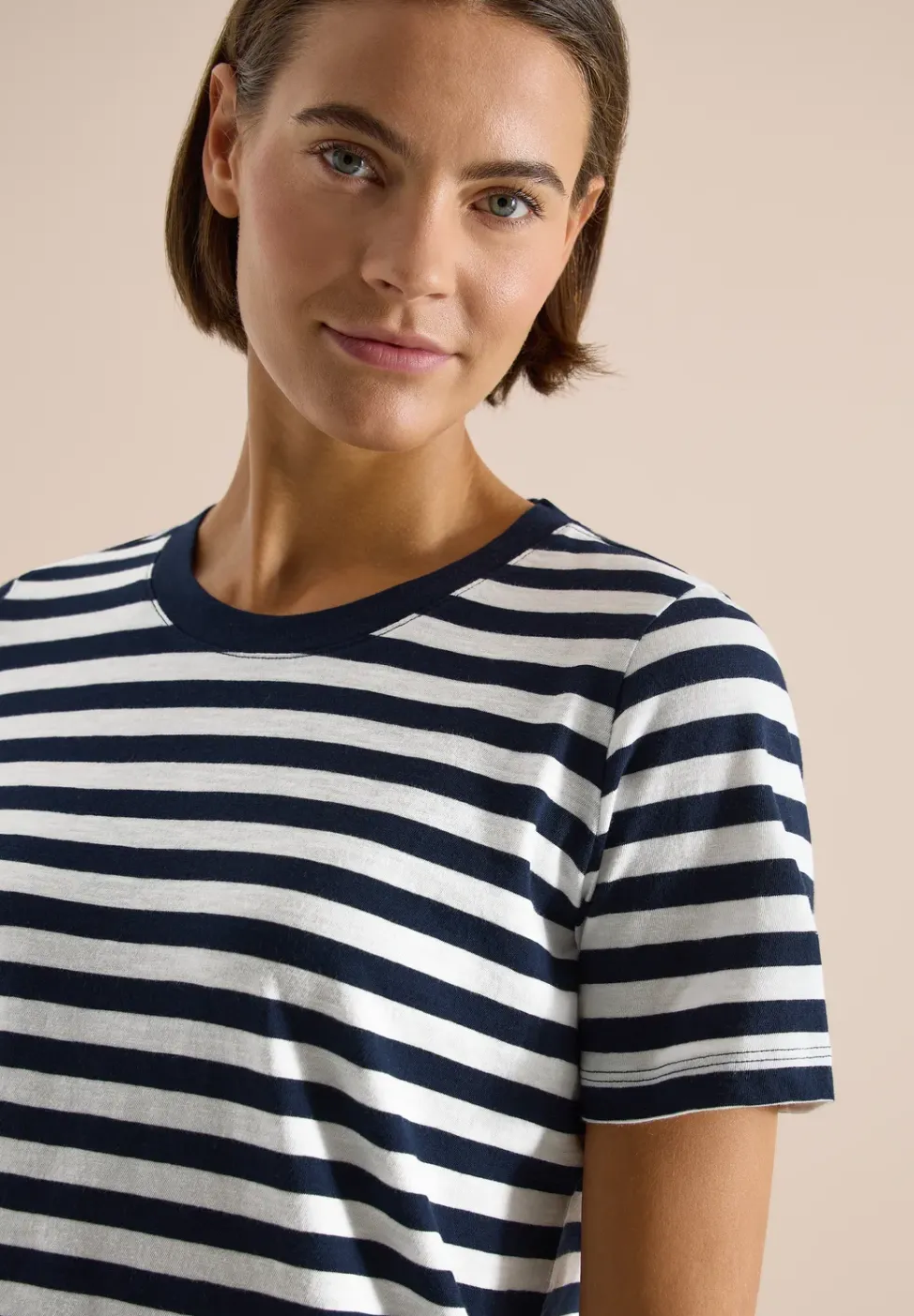 Shirt met ronde hals en strepen