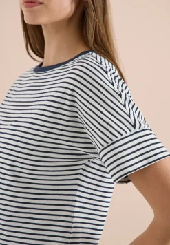 Shirt met ronde hals en strepen