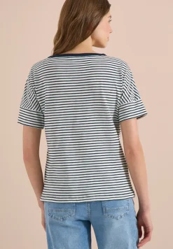 Shirt met ronde hals en strepen