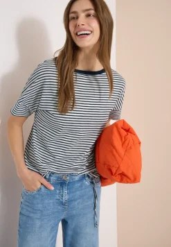 Shirt met ronde hals en strepen