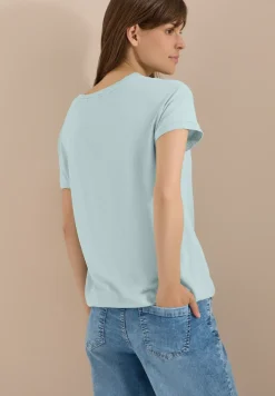 Shirt met ronde hals en structuur