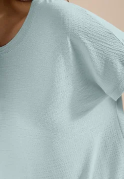 Shirt met ronde hals en structuur
