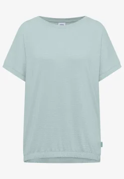 Shirt met ronde hals en structuur